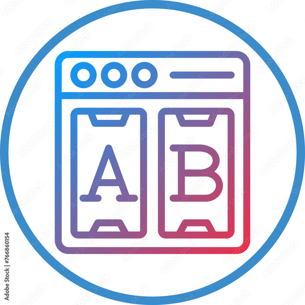 Vector Design Ab Testing Icon Style Vector Design Ab Testing Icon Style
