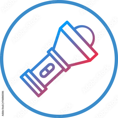 Vector Design Flashlight Icon Style