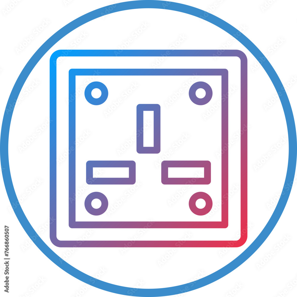 Vector Design Wall Socket Icon Style Vector Design Wall Socket Icon Style