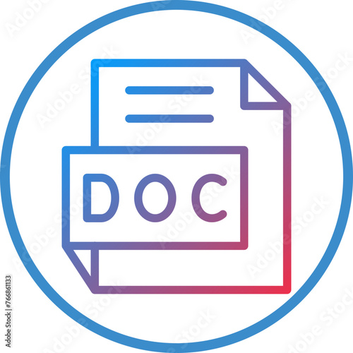 Vector Design DOC Icon Style