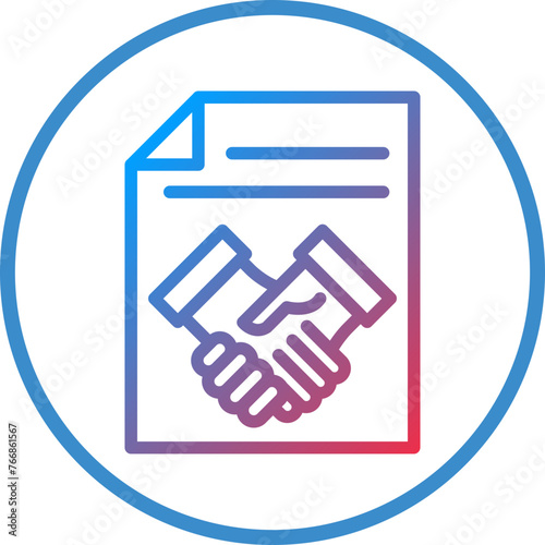 Vector Design Agreement Icon Style