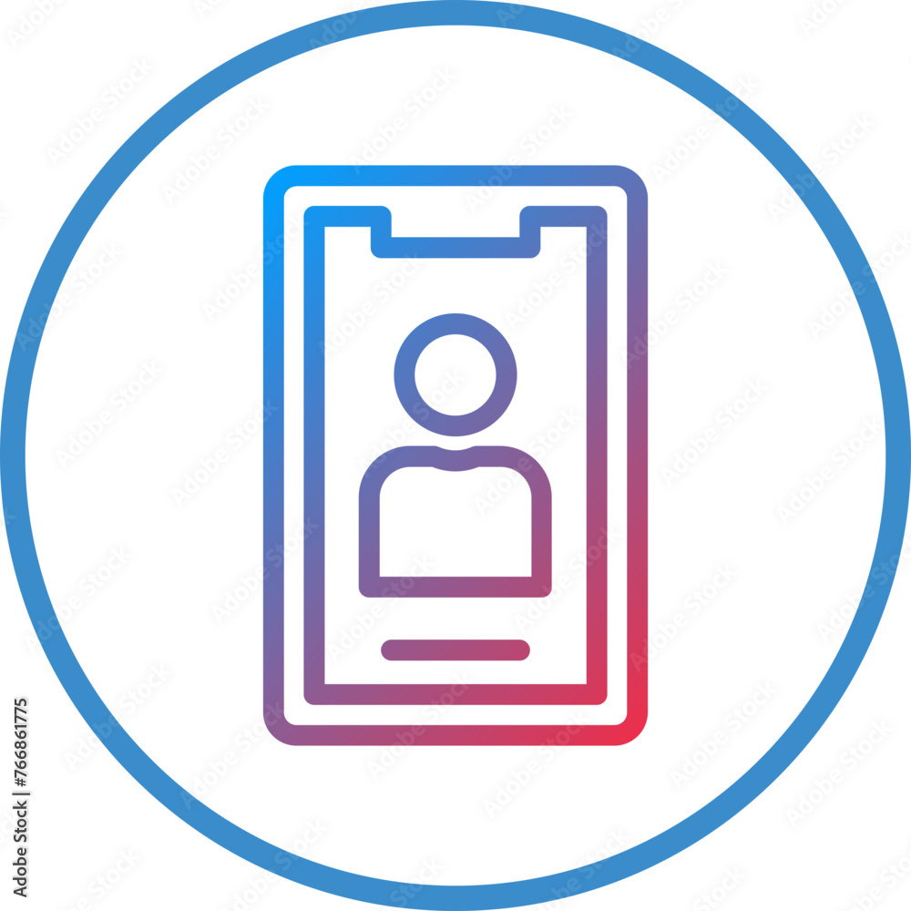 Vector Design Mobile Contacts Icon Style Vector Design Mobile Contacts Icon Style