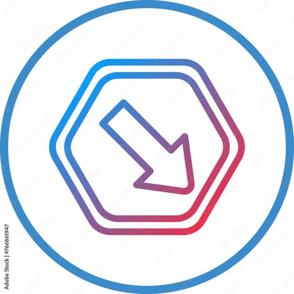 Vector Design Keep Right Icon Style Vector Design Keep Right Icon Style