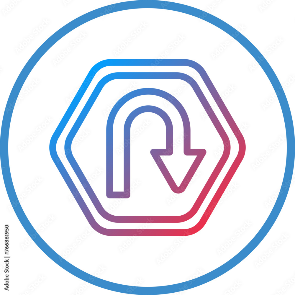 Vector Design U Turn Icon Style Vector Design U Turn Icon Style