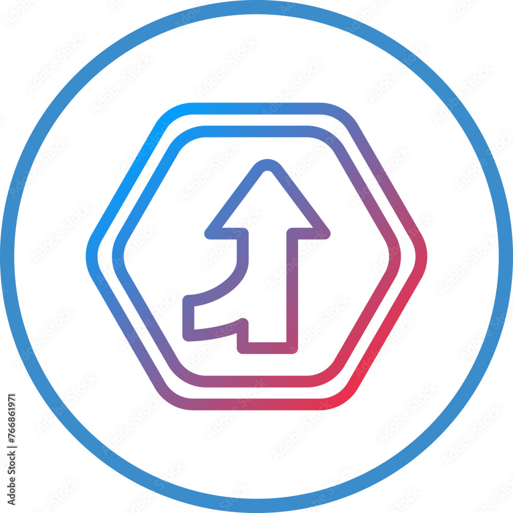 Vector Design Merging Road Icon Style Vector Design Merging Road Icon Style