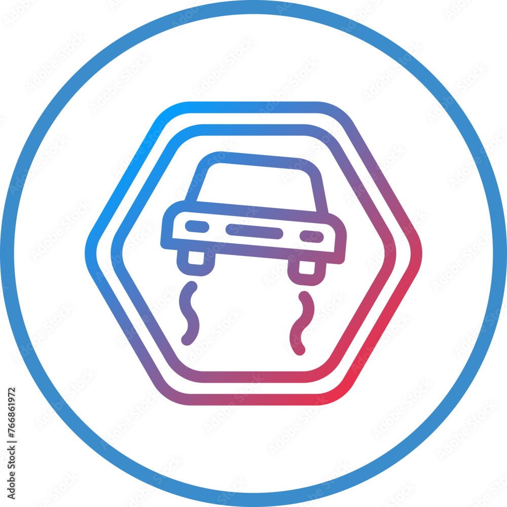 Vector Design Slippery Road Icon Style Vector Design Slippery Road Icon Style