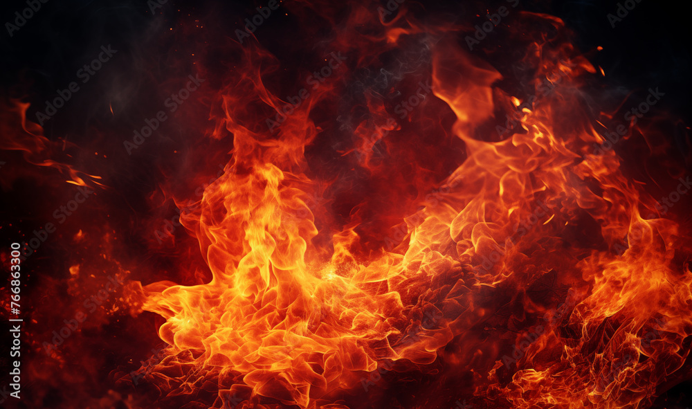 Fire flames on black background. Blaze fire flame background and textured Fire flames on black background. Blaze fire flame background and textured