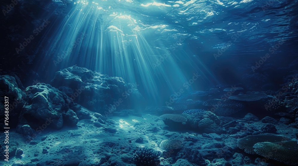 Obraz premium Deep water sea ocean texture background. generative ai