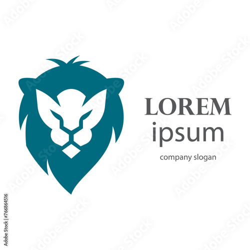 Elegant and dignified lion head logo design