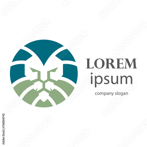 Elegant and dignified lion head logo design