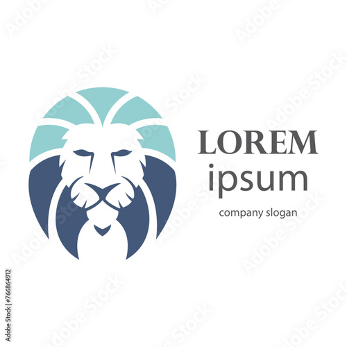 Elegant and dignified lion head logo design