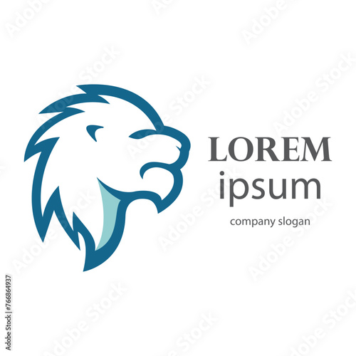 Elegant and dignified lion head logo design