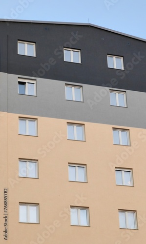 Revolutionizing urban architecture. Modern window frames and facade wall background. Pattern and texture.