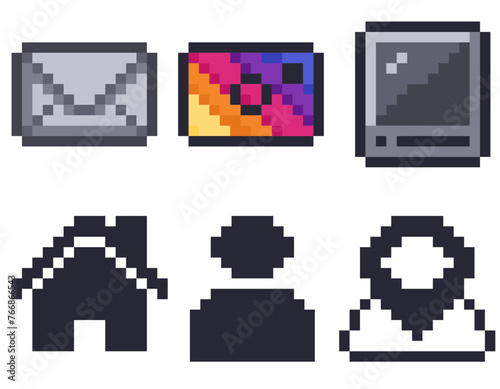 Pixel Art Icon Pack 1 16x16 Vector