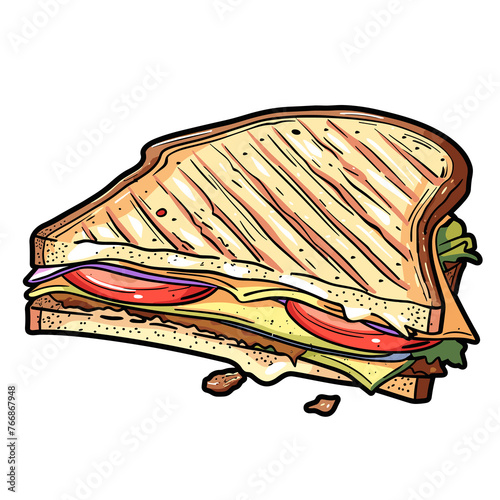 Sandwich Maker Cartoon, Isolated on transparent background, PNG, Cartoon