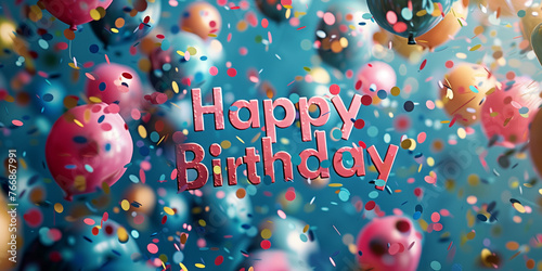Lively confetti explosion birthday card