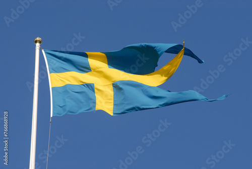 Stockholm Sweden Swedish flag photo