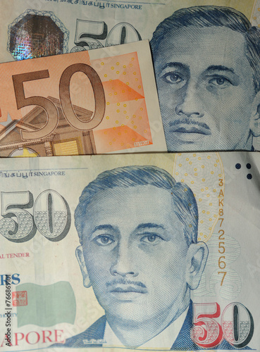 Singapore - Singapore dollars and Euro's.