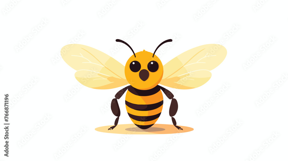 Bumblebee  Honey Bee flat vector isolated on white background