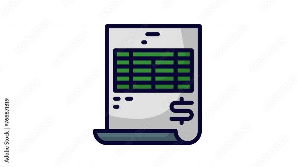 Dollar bills icon animation Dollar bills icon animation