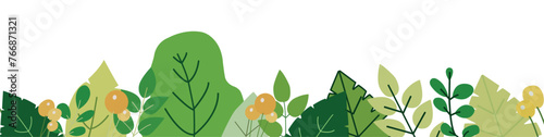 A tropical pattern in a vector on a white background. Vector of green tropical leaves on a white background. Yellow berries . Eco-concept, concept. Put your logo on it. Vector graphics.