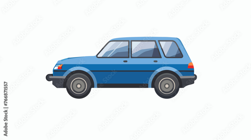 Car icon flat vector isolated on white background 