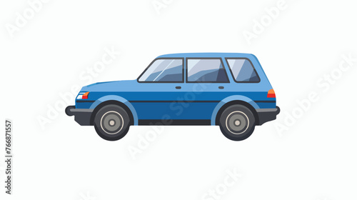 Car icon flat vector isolated on white background 