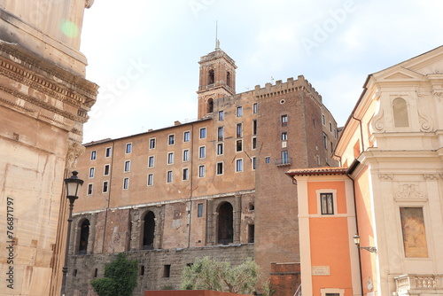 Palazzo Senatorio Exterior View from the Roman Forum in Rome, Italy photo