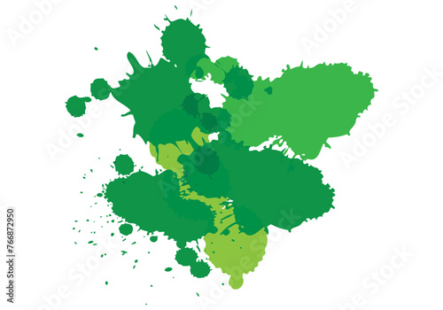 Green watercolor spot. Vector illustration.