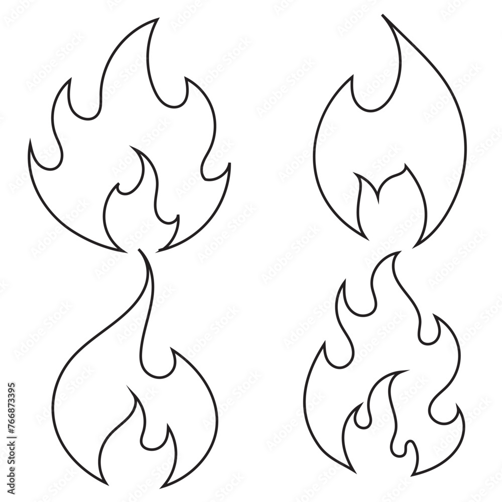Flame icon logo flat vector file illustration. EPS 10 Flame icon logo flat vector file illustration. EPS 10