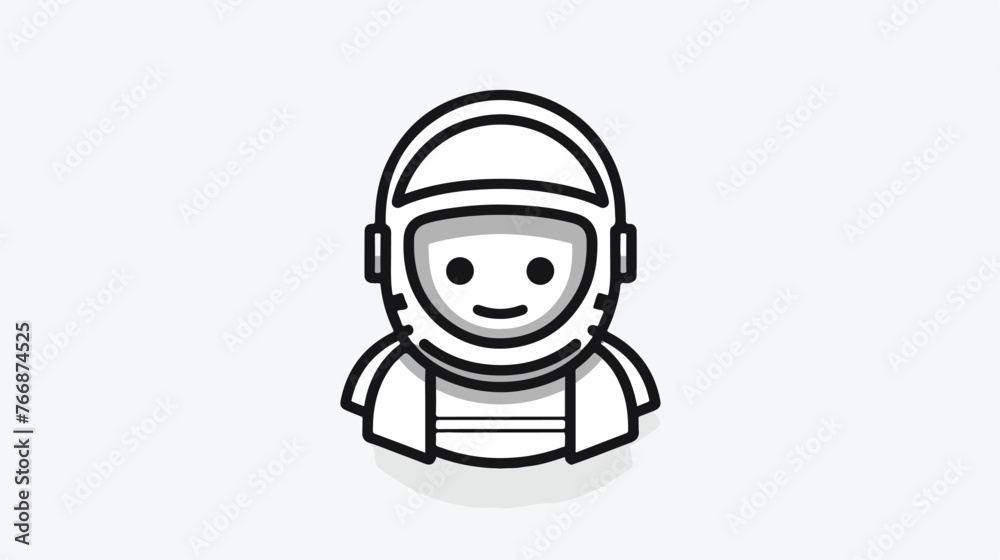 Cosmonaut icon line element. Vector illustration