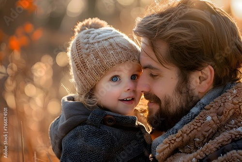 Strengthening Bonds: A Shared Moment of Laughter and Between Parent and Child photo