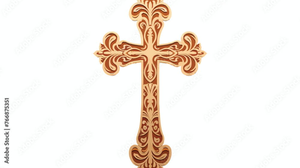 Cross png flat vector isolated on white background
