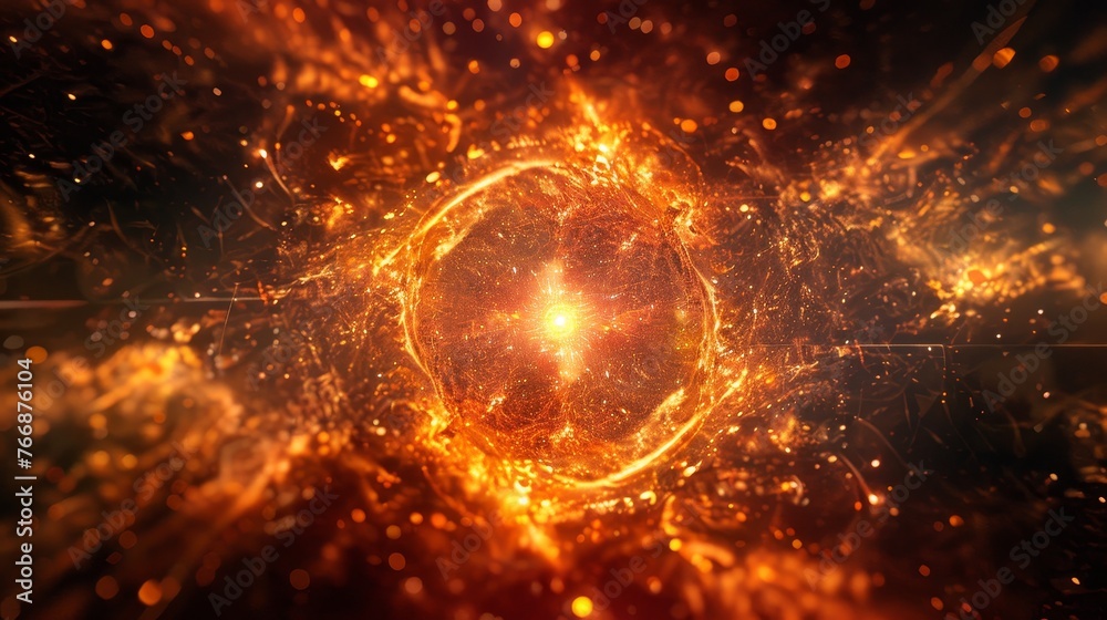 Denoting confines of a center glowing portal Denoting confines of a center glowing portal