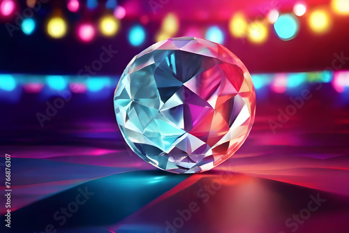 diamond on black  diamond  crystal  gem  stone  jewelry  jewel  brilliant  luxury  glass  gemstone  precious  shiny  ruby  heart  Ai generated 