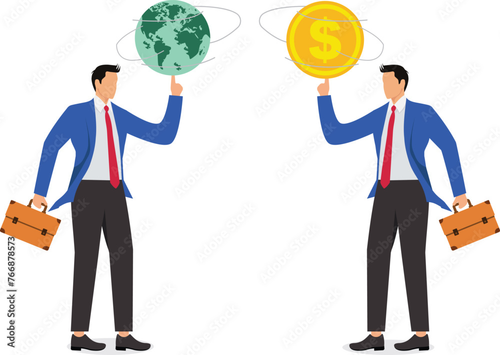 Global economic experts, global business opportunities, global economic overlords, global economic forecasts, the earth and gold coins spinning on a businessman's index finger Global economic experts, global business opportunities, global economic overlords, global economic forecasts, the earth and gold coins spinning on a businessman's index finger