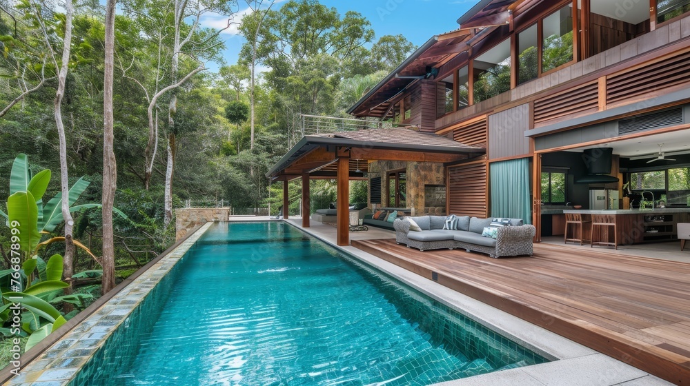 This rainforest of modern luxury with natural beauty