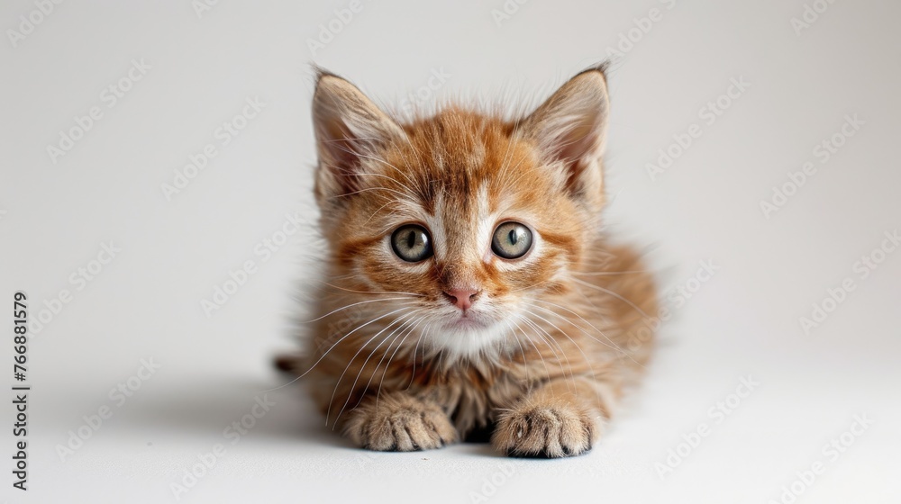 Playful ginger kitten looking at the camera Playful ginger kitten looking at the camera