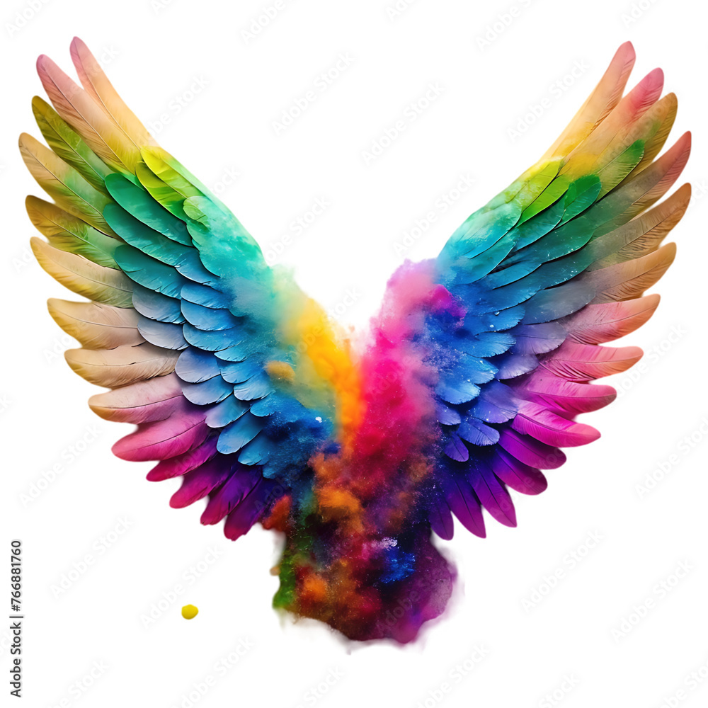 Fototapeta premium color wing transparent set