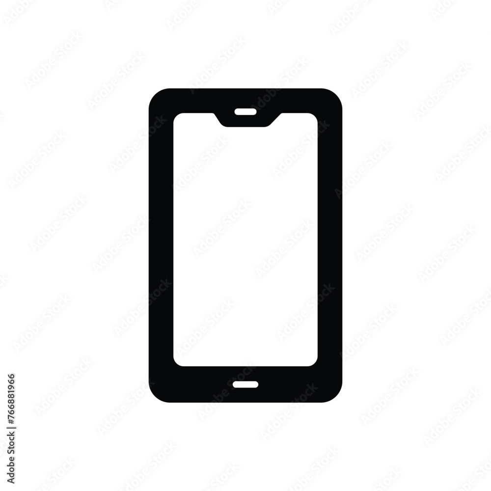 Black Solid Smartphone vector icon