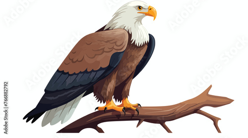 Eagle flat vector isolated on white background