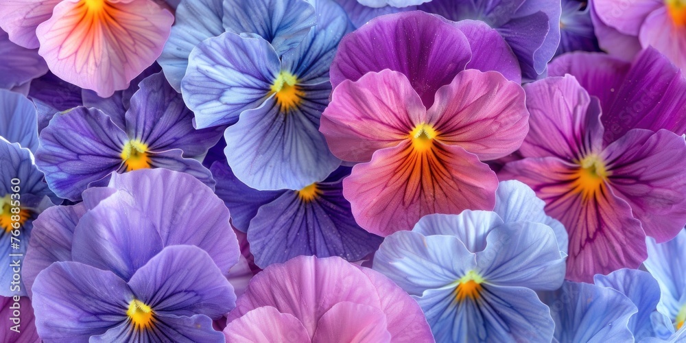 Vibrant Organic Flowers Texture Background