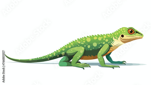 Elegant Lizard flat vector isolated on white background