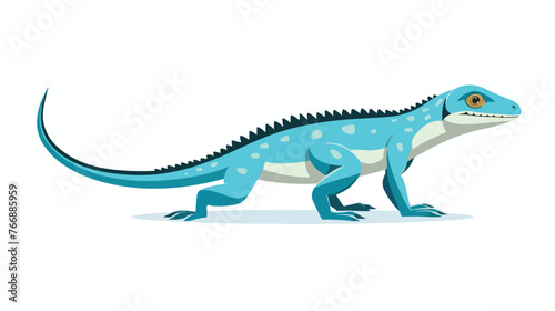 Elegant Lizard flat vector isolated on white background