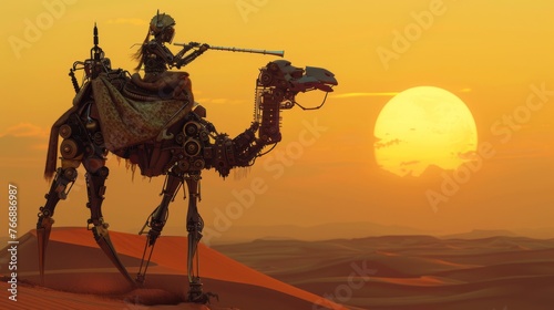 In an evocative desert suns...