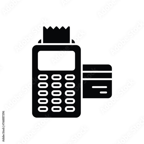 Black Solid Pos Terminal vector icon