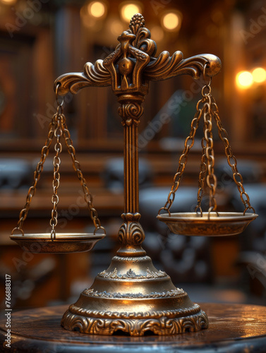 Symbol of law and justice. A law and Justice concept. photo