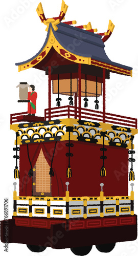高山祭のイラスト