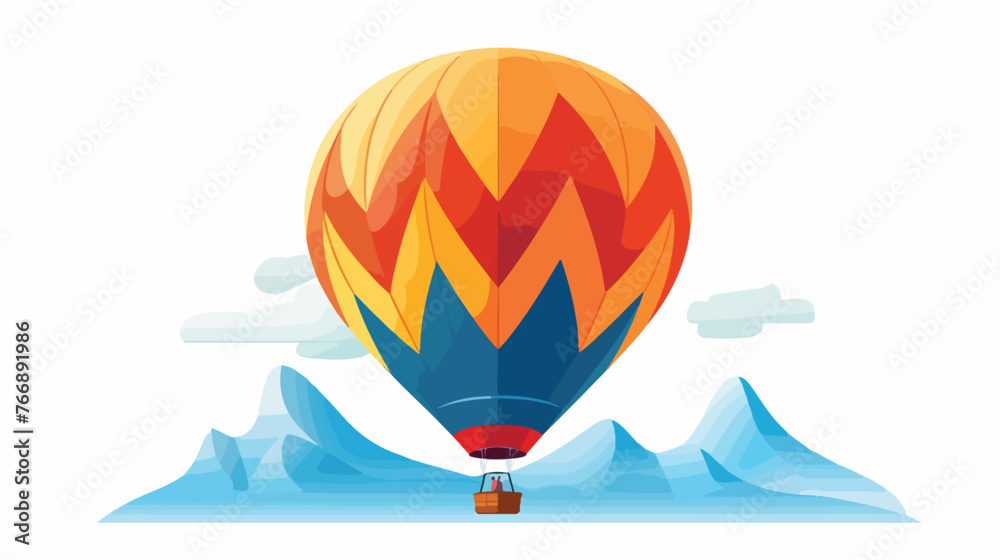 Hot Air Balloon flat vector isolated on white background