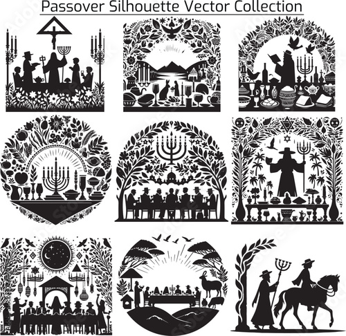 Passover silhouette vector